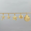 High Quality Jewelry Pendant 14K Gold Filled Seashell Charms Sea Star for Jewelry Making