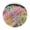 Ocean Animal Theme Flatback Slime Charms 100Pcs Clear Fish Resin Cabochons Embellishments for Scrapbooking Phonecase Decor