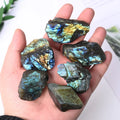 Hot Sale Natural Crystal Rock Rough Stone Healing Mineral Specimen Labradorite Raw Stone for Decoration