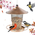 USMILEPET Stock Available Metal Wild Outdoor Pet Bird Feeder Heavy Hanging-Bird-Feeder-Tray for Garden Yard Decoration