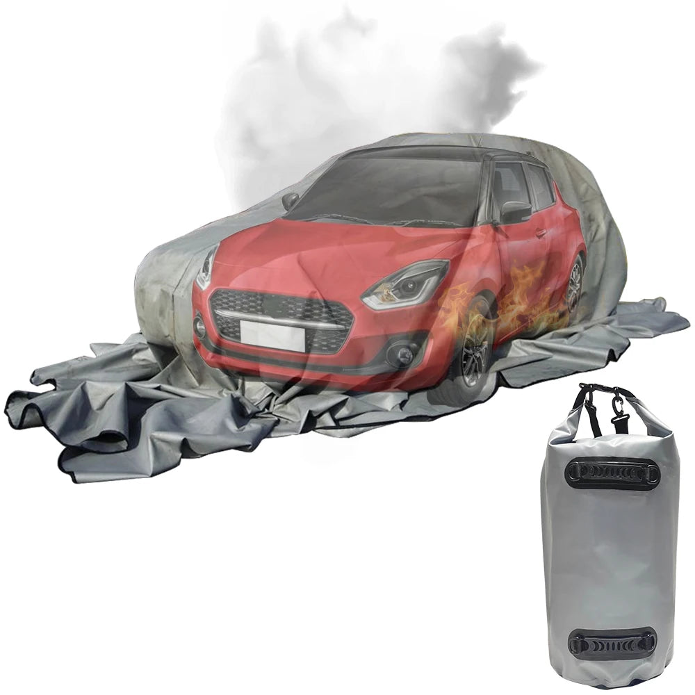 Car Fire Blanket 6x9 m EV Fire Blanket 19.8 X29.5 ft Control an Electric Vehicle Car Fires in Parking Lots