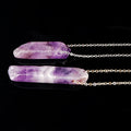 HY Natural Gemstone Raw Rough Stones Pendants Stone Charms Pendant Man Woman Amethyst Necklace Pendulum Pendant for Jewelry Making