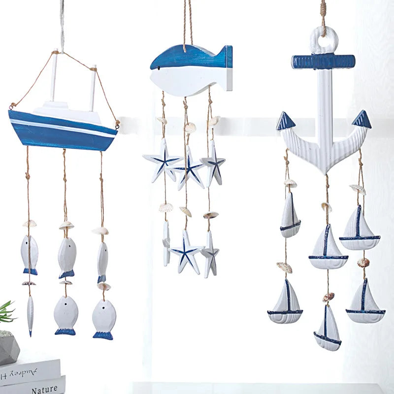 Wood Nautical Home Decor HYJ02 Wind Chimes Bell Elegant Outdoor Indoor Hanging Wind Chimes Garden Decoration