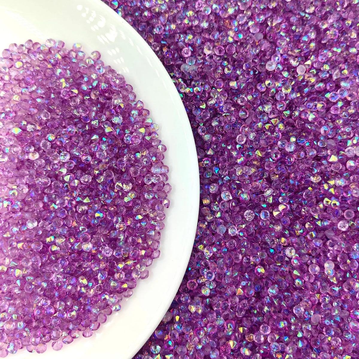 3mm Colored Chunky DIY Jewelry Accessories Acrylic Plastic Lucite Beads with Flash Bottom for Manicure for Internet Celebrities MegaBDM