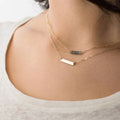 EManco New 316L Stainless Steel Fashion Layered Set Necklaces Women's Collarbone Chain Simple Crystal Necklace Wholesale