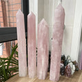 Wholesale Natural Quartz Crystal Large Point Gemstone Wands Rose Quartz Crystal Tower for Decoration