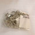 15mm Silver Metal Flat Split Rings 15mm O-Ring Keychain Stylish Keychains 15mm Small Metal Round Split Key Ring