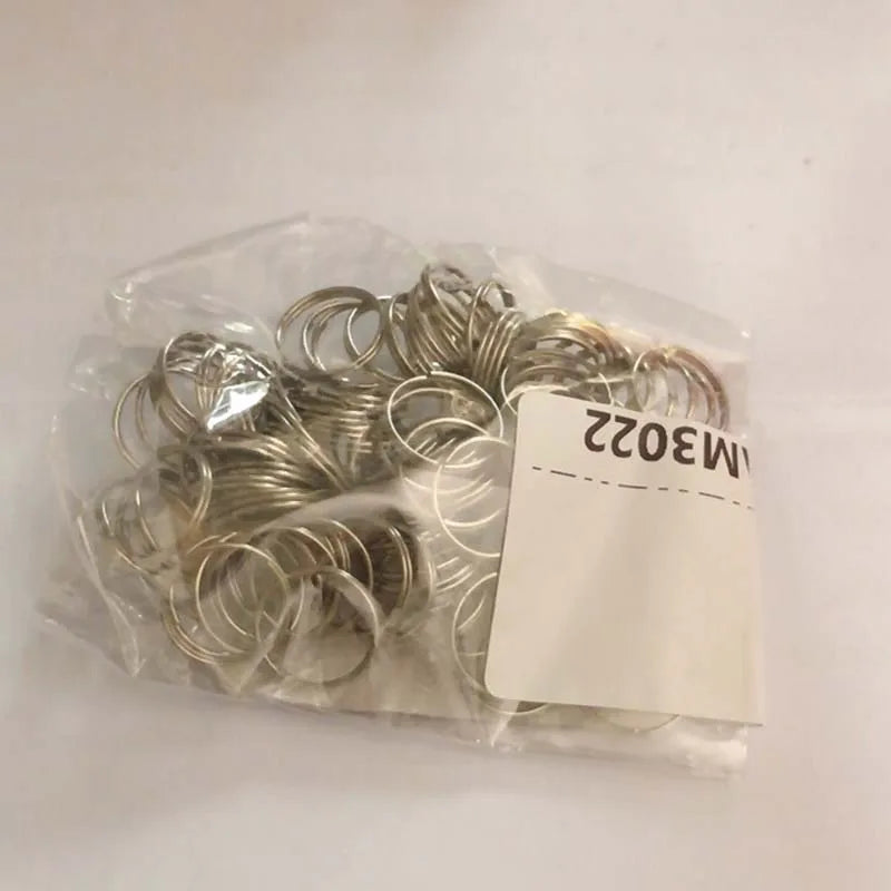 15mm Silver Metal Flat Split Rings 15mm O-Ring Keychain Stylish Keychains 15mm Small Metal Round Split Key Ring