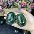 Natural Crystal Healing Stone  Crystal Plam Stone Verdite Plam Stone for Gifts