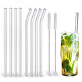 Bubble Tea Straw Eco Friendly Reusable for Smoothies Cocktails Bar Accessories Straws Brushes Glass Drinking Straws Sets