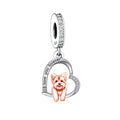 Fit Original Pan Charms Bracelet 925 Sterling Silver I Love You Forever Yorkshire Terrier Dog Bead for Women Jewelry Making