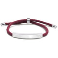 Braided Cord Children's Classic Christian Medical Alert ID Bangle Blank Custom Engraved Stainless Steel Bar Letter Adjustable