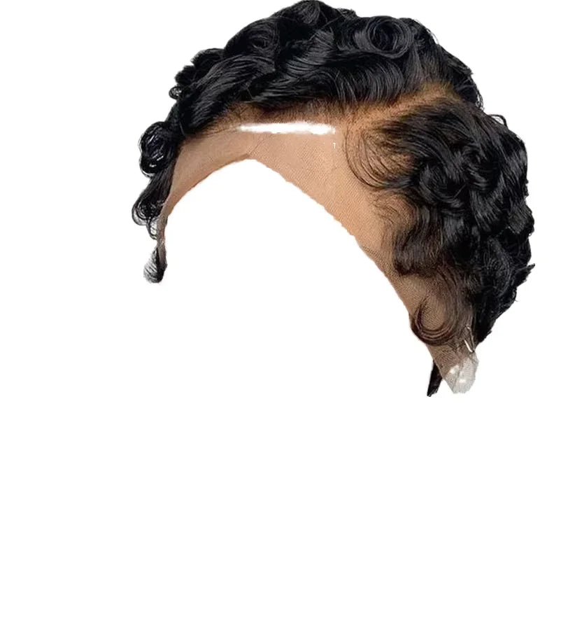 Deep Curly Wave Short Bob Wigs Human Hair Hd Full Lace Front Wig Raw Virgin Human Hair Lace Frontal Wig for Black Women