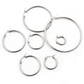 10pcs 15-55mm Stainless Steel Earrings Loop Hoops Open Earring Hooks Base Ear Ring Circle Diy Jewelry Findings Accessories