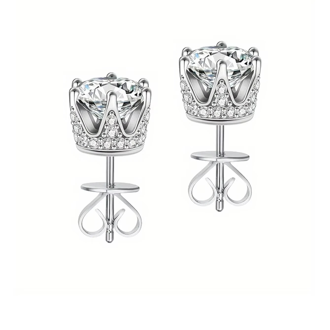 Light Luxury Classic Women's 925 Sterling Silver Stud Earrings Moissanite Diamond-Luxurious & Elegant