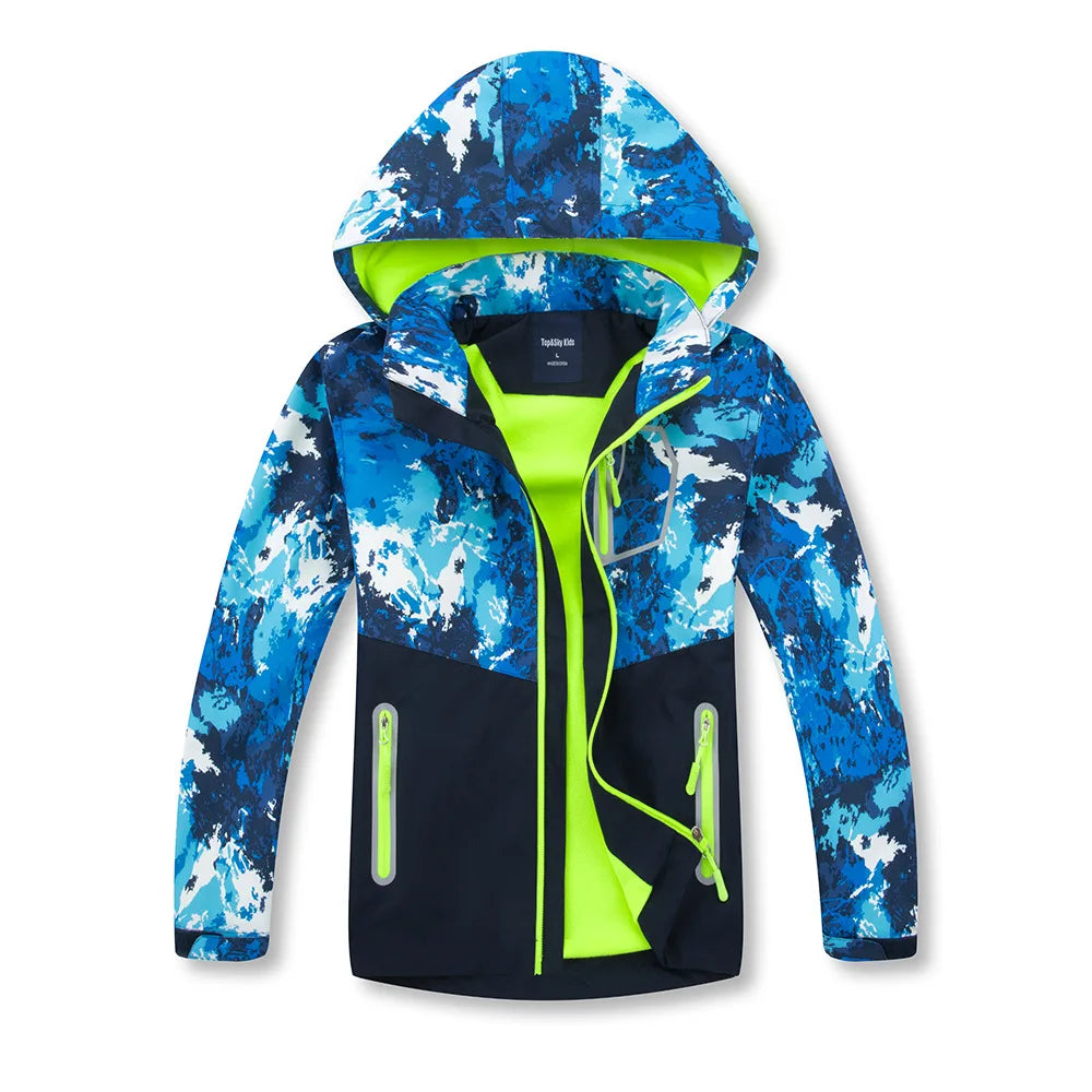 High Quality Kids Waterproof Windbreaker Jackets Stand Collar Zipper Closure Breathable Sport Coats for Autumn Season Wholesale