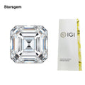 Starsgem 1.0ct Asscher Cut IGI Certificate Synthetic Diamonds 1 Carat CVD HPHT Lab Grown Diamonds