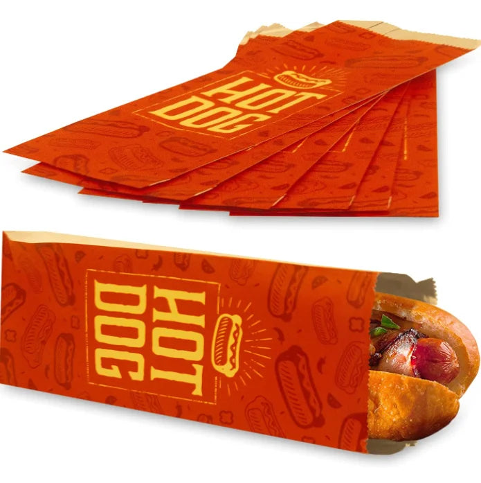 KEBABS Aluminum Foil Paper Bag Heat Resistant BBQ Takeaway Bag Chicken Hot Dog Food Paper Bag
