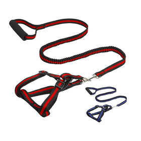 Hot Selling Wholesale Pet Supplies Adjustable Bungee Designer Dog Harness and Leash Set for Dog