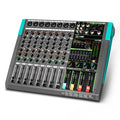GT8 Built-in 500W*2 Power Amplifier 8 Channels Digital Professional Audio Mixer With Amplifier Console for Studio Stage