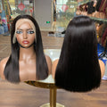 Perruque Natural Avec Frontal 10 to 20 Inches Ear to Ear Transparent Bob Lace Frontal Wigs Bone Straight Nature Color