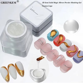 New Design 8g 3D Semi Solid Magic Mirror Powder Modeling Glue Base Build Gel No Wipe Multifunction Mirror Powder Modeling Gel