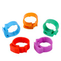 100Pcs Farm 2-2.4cm Chicken Poultry Adjustable Chicken Wordless Snap-on Foot Leg Ring Telescopic Foot Ring Identification Tool