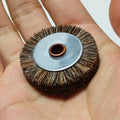 Brown Color 38x6x13mm Stainless Steel Wheel Offset Printing Machine Brush Wheel