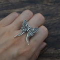Women Jewelry Christmas Jewelry Gift Fashion Vintage Adjustable Moth Butterfly Rings