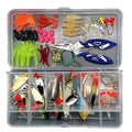 HYD 85pcs Artificial Minnow Crank Spoon Fishing Lure Set Durable Metal Plastic Silicone & PVC/Abs for River & Lake with PP Box