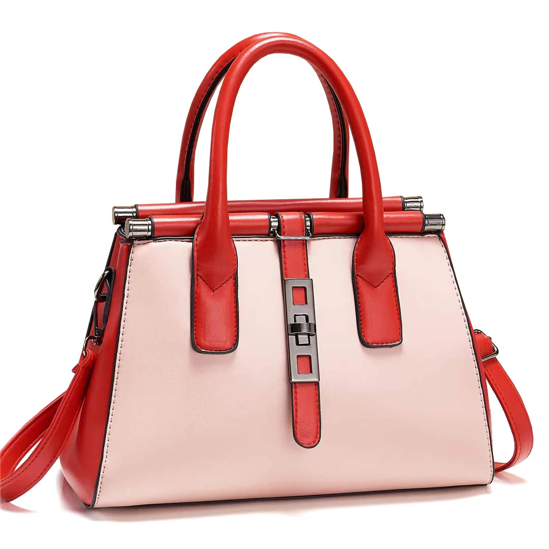 Wholesale Fashion Bags 2021 Single Houlder Crossbody Spelling Color With Buckle Handbags Explosive Ground 14244 Bags PU Bucket