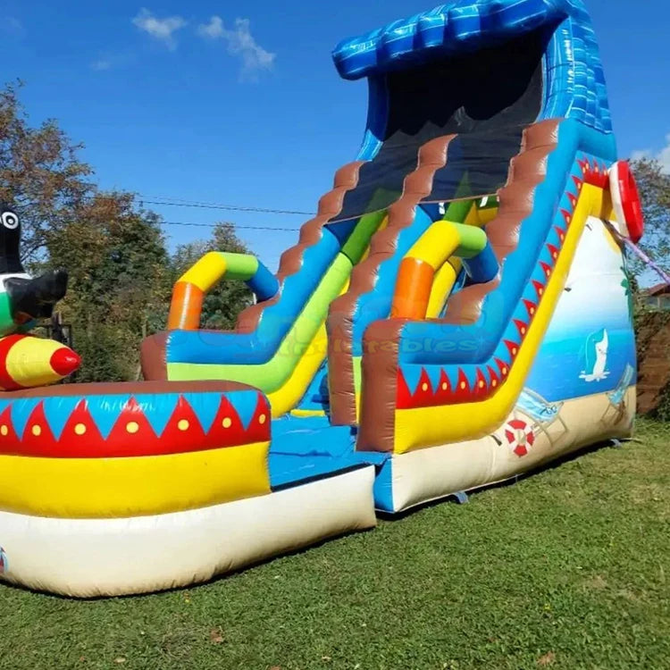 Commercial Inflatable PVC Water Slide with Pool Bounce Climbing Waterslide Toboggan for Kids' Indoor and Outdoor Parties