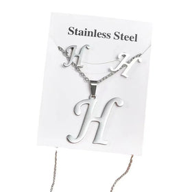 26 English Letter Classic Trendy Gold Plated Necklace Fashion Stainless Steel Collarbone Chain Valentine's Day Wedding Gift