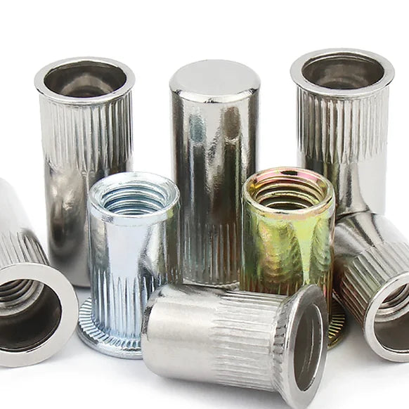 Carbon Steel Riveting Nuts with Vertical Stripes Countersunk Head Drawing Willow Nuts M3M4M5M6M8M10M12