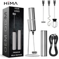 HIMA Montalatte Frother Milk Foamer Electric Whisk Handheld Milk Frother Stainless Steel Home Hand Milk Frother for Coffee