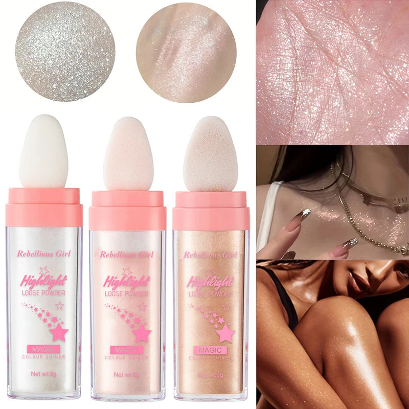 Multifunctional Cosmetic Highlighter Powder Mineral Glitter Fairy Loose Diamond Makeup for Highlighting & Shimmering
