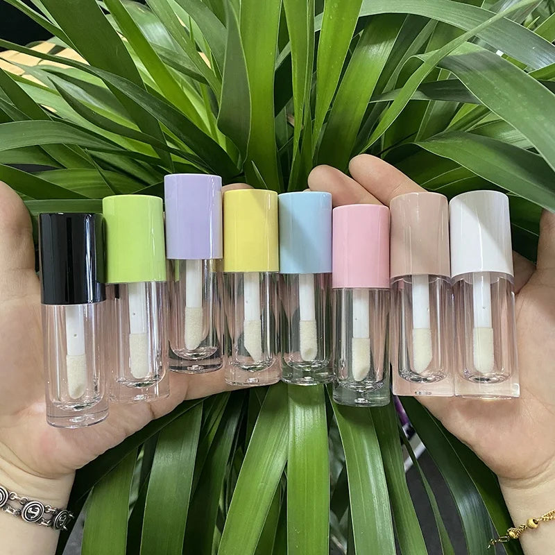 New Arrival 5ml 8ml Custom logo Empty Lipgloss Containers Lip Gloss Tubes With Big Brush Big Wand