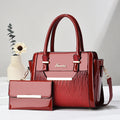 2025 Fashion PU Leather Large Capacity Women Tote Bag Shoulder Alligator Single-Shoulder Crossbody Bag Sequined Handbag Set