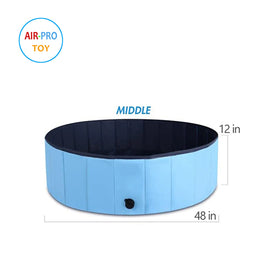 120cm 47inch Large Dog Pet Swimming Pool Blue Dog Pool Portable Foldable Kiddie Pool for Kids Bathing Tub Bathtub Drop Shipping