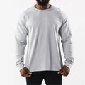 95 Cotton 5 Spandex Quick Dry Fit Gym Tshirt High Quality Long Sleeve Sports Oversize Mock Neck Screen Print Custom Men T Shirt