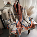 New Stylish Plaid Long Large Double Sided  Scarves Women Luxury Designer Belted Pattern Winter Warm Pashmina Shawls