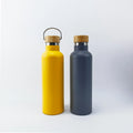 OEM BPA Free Stainless Steel Insulated Water Bottle Double Wall Thermos Vacuum Flask Bamboo Lid 650ml Drinkware 750ml 700ml Food