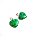 DIY Crystal Crafts Gems Wholesale Malachite Gemstone Heart Pendants For Necklace and Bracelets Making