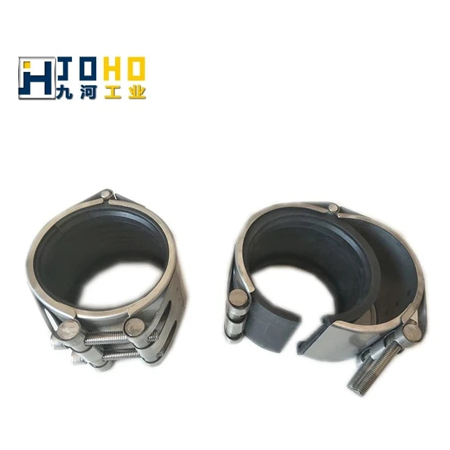 High Pressure SS304 SS316 Pipe Repair Clamp2mm Thick Stainless Steel Pipeline Leak Repair Clamp With EPDM Rubber Sleeve