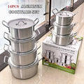 Meisite 14pcs Aluminum Cookware Set Kitchen Pot Set Induction Cooking Soup Pots for Cooking Set Juego De Ollas Casseroles