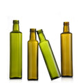 Cooking Olive Oil Glass Bottles 250ml 500ml 750ml Square Clear Dark Green Brown Marasca Amber with Screw Cap Sealing
