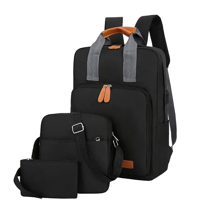 Teenage Back to School Bags Bookbags Set with Shoulder Bags and Pen Bag