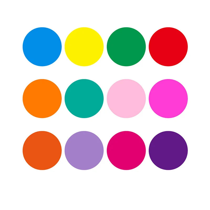 Whiteboard Marker Removable Self Adhesive Classroom Floor Stickers Colorful Dry Erase Dots Circles for School Table Desk