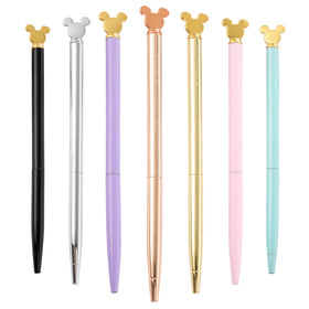 2025 Creative Cute Metal Pens Mickey Mouse Shape logo Multi-color pink Pen for Kids