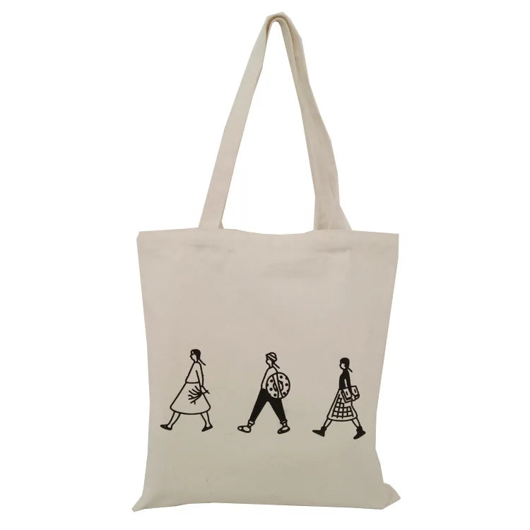 Wholesale Cotton Canvas Bag Customizable Tote Ready to Ship Cotton Canvas Blank Grocery Shopping Strap Tote Bag for DIY